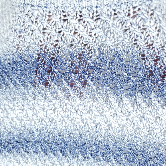 Lou & Grey Striped Sweater Size L Open Knit - Picture 6 of 8